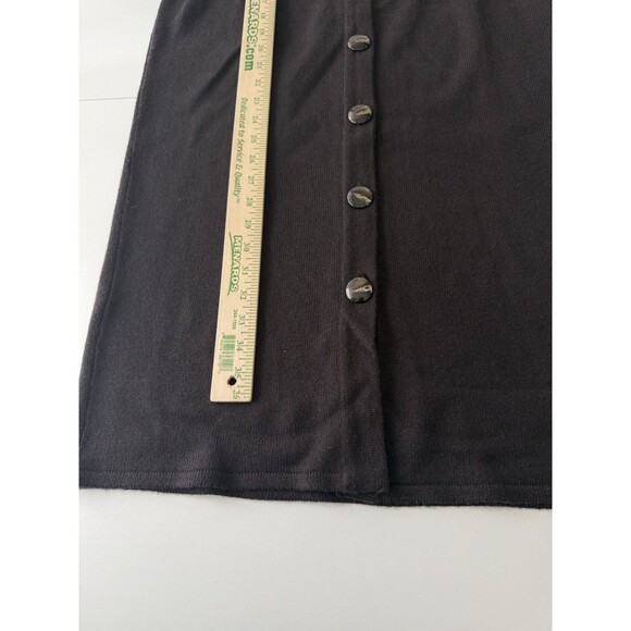 Vintage Ami Knits Sweater Dress Womens 10 Brown Button Up Ribbed Made USA - Picture 10 of 13
